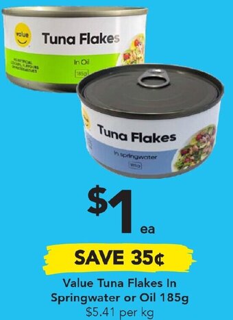 Drakes Value Tuna Flakes In Springwater Or Oil 185g offer