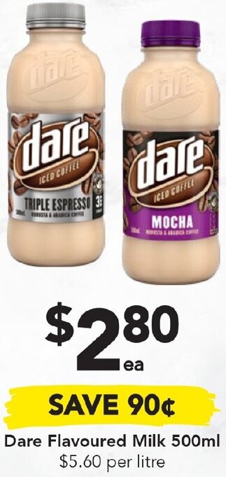 Drakes Dare Flavoured Milk 500ml offer