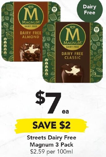 Drakes Streets Dairy Free Magnum 3 Pack offer