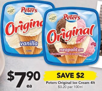 Drakes Peters Original Ice Cream 4lt offer