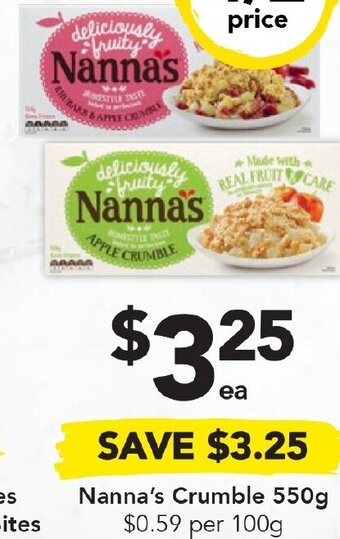 Drakes Nanna's Crumble 550g offer