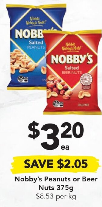 Drakes Nobby's Peanuts Or Beer Nuts 375g offer