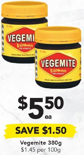Drakes Vegemite 380g offer