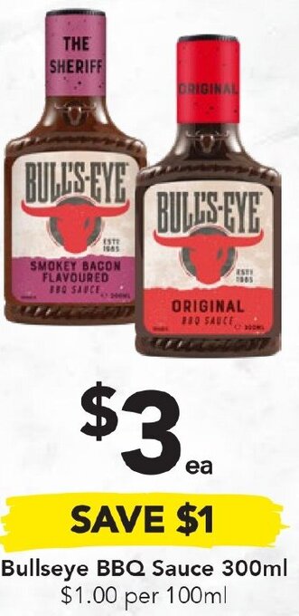 Bullseye BBQ Sauce 300ml