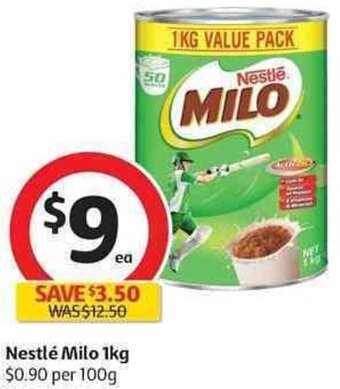 Coles Nestlé Milo 1kg offer