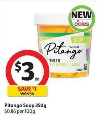 Coles Pitango Soup 350g offer