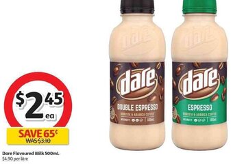 Coles Dare Flavoured Milk 500ml offer