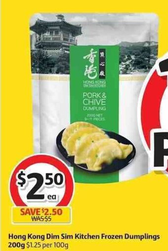 Coles Hong Kong Dim Sim Kitchen Frozen Dumplings 200g offer