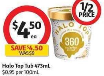 Coles Halo Top Tub 473ml offer
