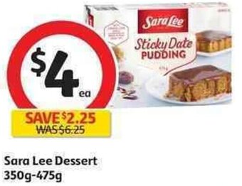 Coles Sara Lee Dessert 350g-475g offer