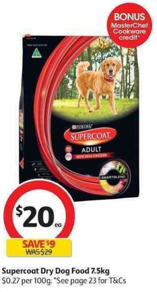 supercoat dog food specials coles