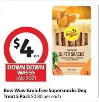 Coles Bow Wow Grainfree Supersnacks Dog Treat 5 Pack offer