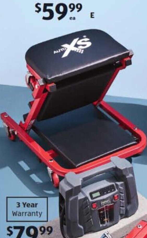 2in1 Car Creeper /Rolling Seat 102cm x 40cm x 14cm offer at ALDI