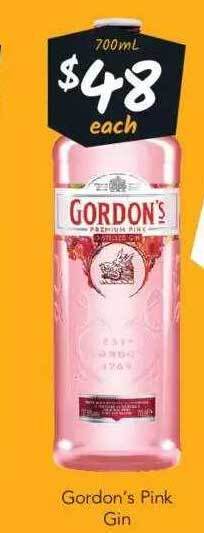 Cellarbrations Gordon's pink gin offer