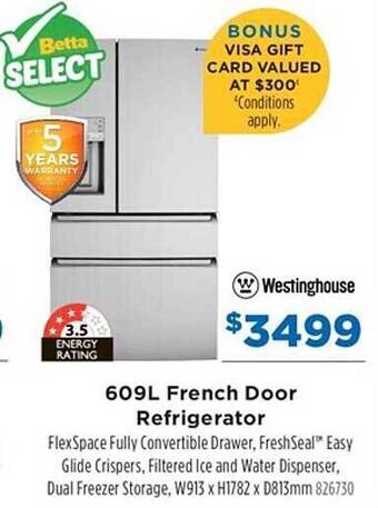 Betta 609l french door refrigerator offer
