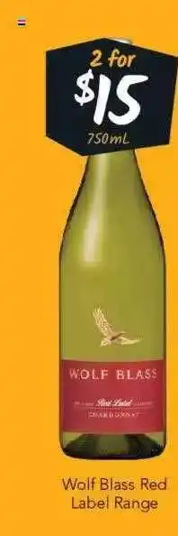 Wolf blass red label rouge