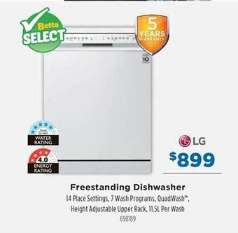 Betta Freestanding dishwasher offer