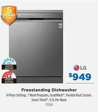 Betta Lg freestanding dishwasher offer