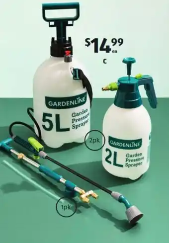 ALDI 2L and 5L Pressure Spray Pack or Double Nozzle Pump Sprayer offer