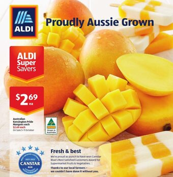 ALDI Australian Kensington Pride Mangoes offer