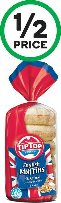 Woolworths Tip Top Muffin Varieties Pk 6 offer