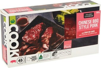 Woolworths Woolworths COOK Slow Cook Chinese BBQ Style Pork with Char Siu Sauce 560g offer