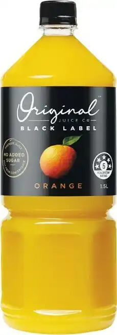 Woolworths Original Juice Co Black Label 1.5 Litre u2013 From the Fridge offer