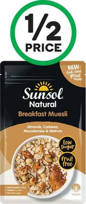 Woolworths Sunsol Muesli 500g offer