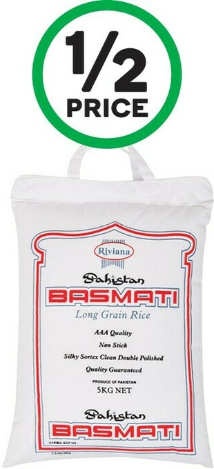 Woolworths Riviana Basmati Rice 5 kg offer