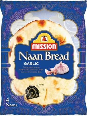 Woolworths Mission Naan Bread 280g Pk 4 offer