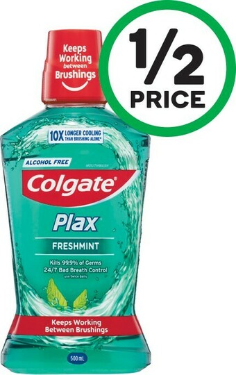 Woolworths Colgate Plax Mouthwash Base 500ml offer