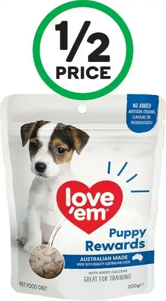 Woolworths Loveu2019em Straps Dog Treats 150-200g offer