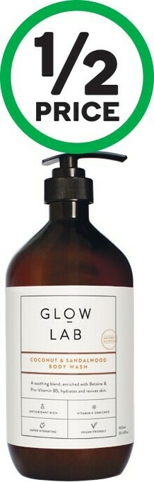 Woolworths Glow Lab Body Wash 900ml offer