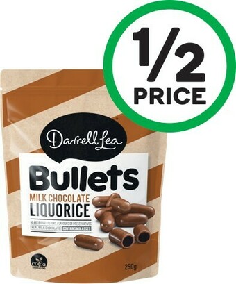 Woolworths Darrell Lea Chocolate Coated Bites, Bullets, Liquorice, Allsorts or Twists 160-280g offer