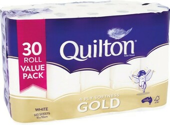 Woolworths Quilton Gold Toilet Tissue Pk 30 offer