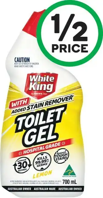 Woolworths White King Toilet Cleaning Gel 700ml offer