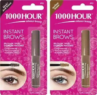 Woolworths 1000 Hour Instant Brows Medium Brown or Dark Brown offer