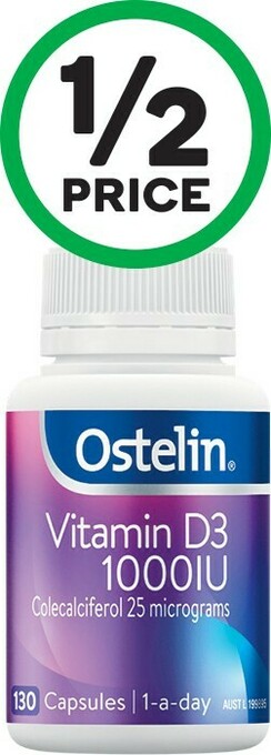 Woolworths Ostelin Vitamin D3 Capsules Pk 130^ offer