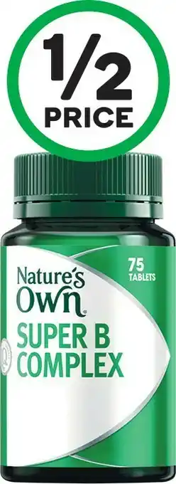 Woolworths Natureu2019s Own Super B Complex Tablets Pk 75^ offer