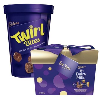 Coles Cadbury Bites Tub 300g or Gift Box 220g offer