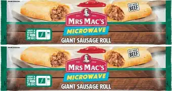 Coles Mrs Macu2019s Microwave Sausage Roll 175g offer
