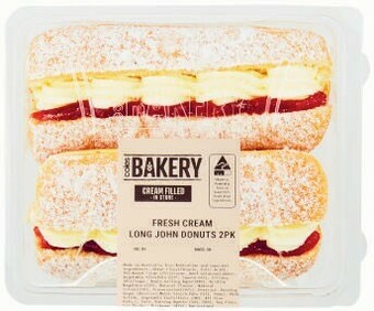 Coles Coles Bakery Cream Filled Long John Donuts 2 Pack offer