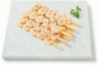 Coles Garlic Prawn Skewers Thawed offer