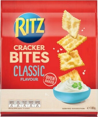 Coles Ritz Cracker Bites Crackers 180g offer