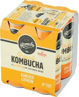 Coles Remedy Kombucha or Functional Drinks 4x250mL offer