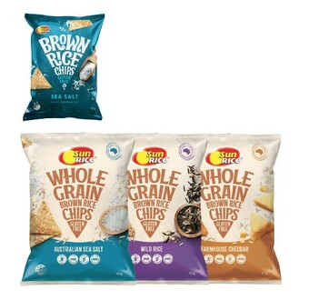 Coles Sunrice Brown Rice Chips 150g offer