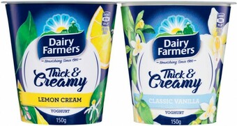 Coles Dairy Farmers Thick & Creamy Yoghurt 150g offer