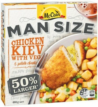 Coles McCain Man Size Meal 480g-500g offer