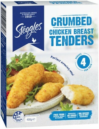 Coles Steggles Chicken Breast Tenders 400g offer