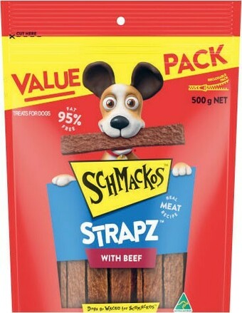 Coles Schmackos Dog Treats 500g offer